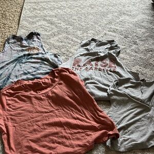 Price is for all 4-2 are muscle tees and two are crops all size small